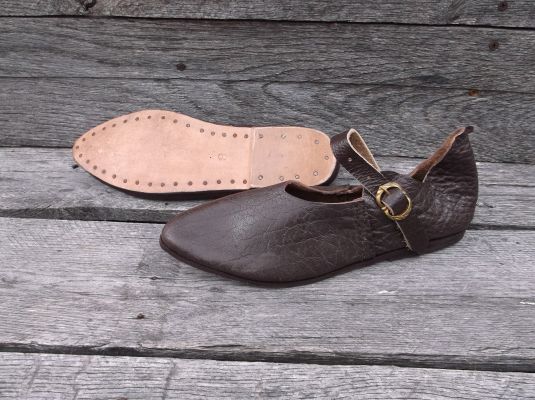 14th Century Single Buckled Ladies Shoes