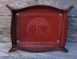 Leather Tree of Life Valet Tray